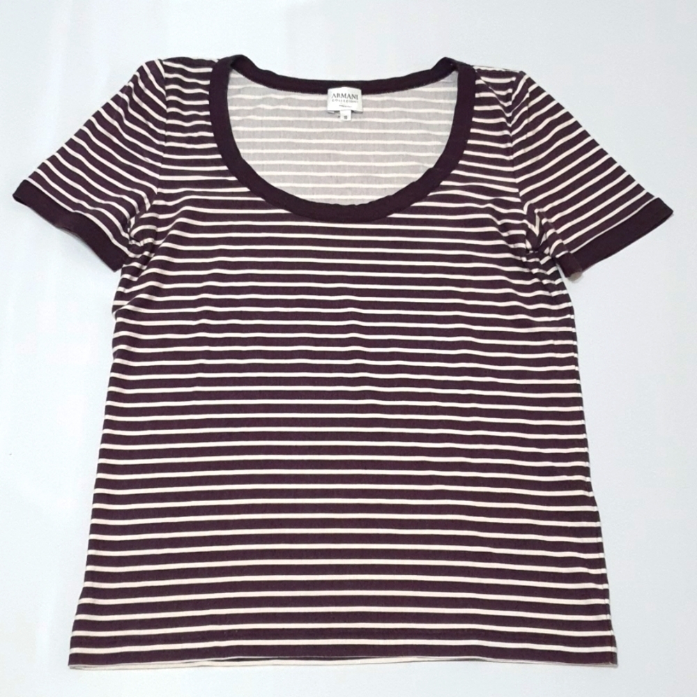 Armani Collezione Basic Striped Tee - image 3